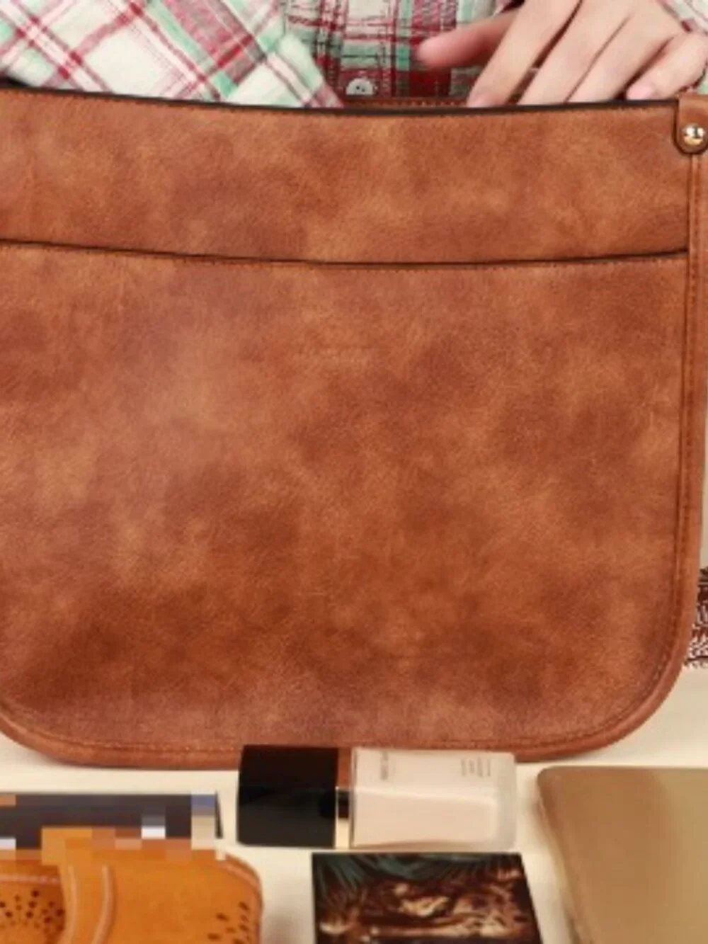Vegan Leather Hobo Handbag with 2 Adjustable Guitar Straps Crossbody Bag
